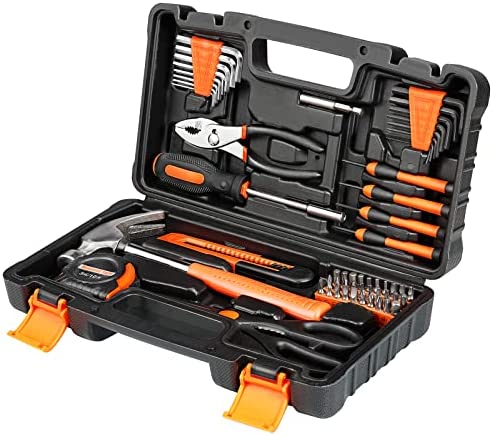 ENGiNDOT Home Tool Kit, 57-Piece Basic Tool kit with Storage Case for Household Repair, Home Improvement and DIY Project