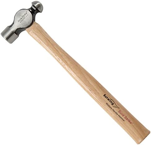 ESTWING Ball Peen Hammer – 16 oz Metalworking Tool with Forged Steel Head & Hickory Wood Handle – MRW16BP