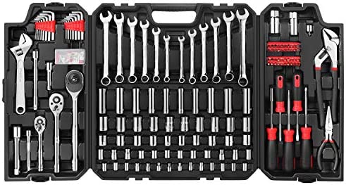 Eastvolt 248 Pieces Mechanics Tool Set, General Purpose Mixed Sockets and Wrenches, Hand Tool Set Auto Repair Tool Kit with Storage Case (EVHT24801)