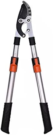 Edward Tools Extendable Anvil Lopper 28” – 35” – 1 1/2” Diameter Branch Cutter – Comfort Rubber Grip – Teflon Non stick blade – Aluminum Handles