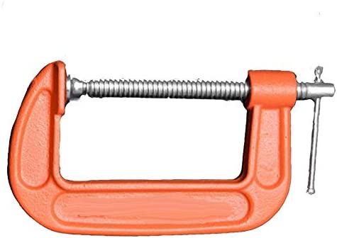 Edward Tools Heavy Duty Steel 8″ C Clamp – Iron Alloy – Versatile Clamp for Brake, parts assembly, fastening, welding, woodwork, metal work, auto – T rotary handle – Thicker Screw