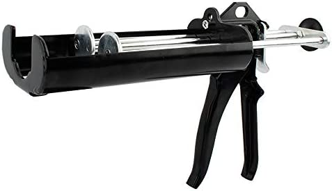 Epoxy Gun for 400 mL/13.5 fl oz (1:1 Mix Ratio) Dual Component Applicator, Panel Bond Gun Manual(Obsidian Black)
