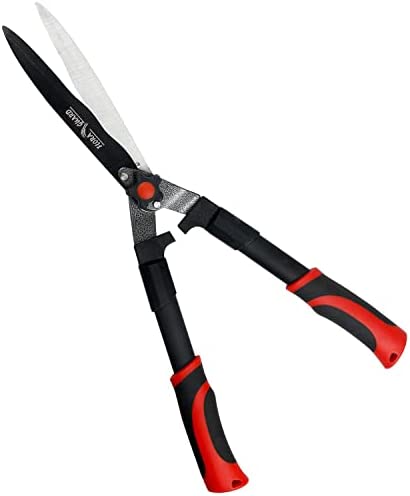 FLORA GUARD Hedge Shears-23 Inches in Length – Carbon Steel Blades with Soft Handle