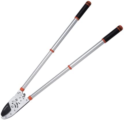 Gardener’s Supply Company Telescoping Ratchet Loppers | Heavy-duty Non-Slip Handles Extend from 28″ to 40″ Long | Ratcheting action for Cutting Tough Wood & Branches