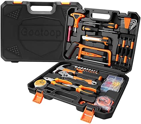 Gootoop Home Tool Set 109-Piece General Household DIY Hand Tool Kit Set Auto Repair ToolKit with Portable Toolbox Storage Case