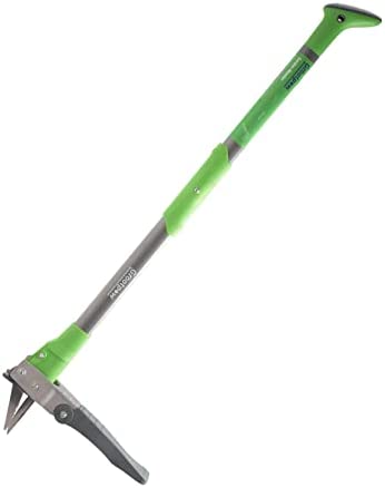 Grootpow Weed Puller, Stand Up Weeder with 39″ Long Handle, 3 Claws & Fiberglass Foot Pedal, Root Removal Hand Weeding Tool – Made with Cast-Aluminum, Easily Remove Weeds Without Bending or Kneeling