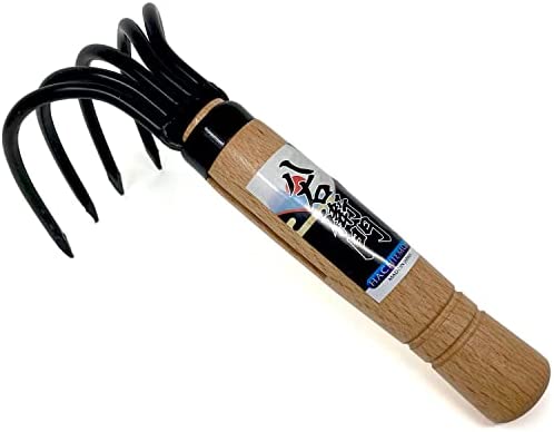 HACHIEMON Japanese Ninja Claw Garden Rake or Cultivator for Gardening – Compact and Sturdy