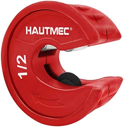 HAUTMEC Pro 1/2 Inch Automatic Copper Tube Cutter – 1/2 in. Maximum Nominal Pipe Capacity (5/8 in. Outer Diameter) HT0215-PL