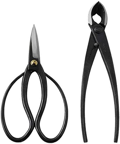 INKON Pruning Shears，Garden Shears, SK5 Steel Material/PP+TPR Handle Clippers Garden Scissors, About 9 Inches Long Professional Bonsai Tools, Trimming Pruners Cutters for Flowers and Trees