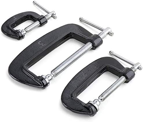 Medium Spring Clamps (Pair) – Easy Squeeze Bandy Clamps Woodworking for Thinner Stock, & Delicate Moldings – One-Handed Operation Medium Clamps – Easy to Grip Nylon Hand Clamps w/ Fiberglass