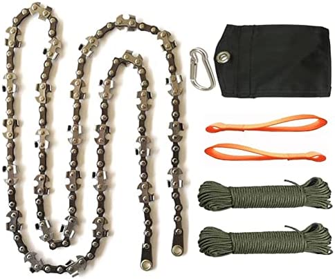 Homyall 48 Inch High Reach Tree Limb Hand Rope Chain Saw for Tree Trimming-Upgraded Pocket Manual Chainsaw with 62 Sharp Blades on Both Sides for Gardening Camping Survival Gear