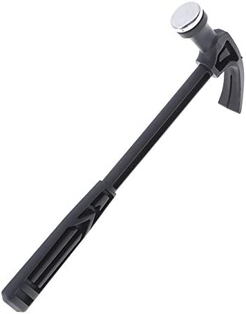 IKAAR Small Hammer Plastic Handle Mini Claw Hammer 18.5 x 7 x 1.7 cm Black