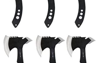 JXE JXO Throwing Axe Sets, Overall 10.2in w/ 3.7in Blade, Full Tang 420HC Stainless Steel Tactical Tomahawk with Spike, Design for Axe Throwing