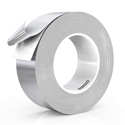 LLPT Aluminum Foil Tape 2 Inches x 108 Feet 5.9 Mil Extra Thick Strong Adhesive HVAC Sealing Hot Cold Air Duct Tape for Pipe Metal Repair (AF208)
