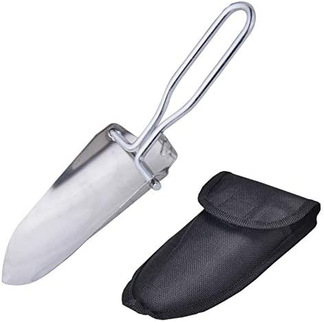 Lightweight Mini Shovels, Stainless Steel Folding Garden Shovel Handy Camping Shovel for Gardening and Potting Folding Tool
