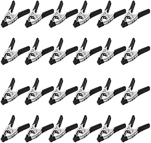 Lot of 24-6″ inch Spring Clamp Large Super Heavy Duty Spring Metal Black – 2.5 inch Jaw Opening