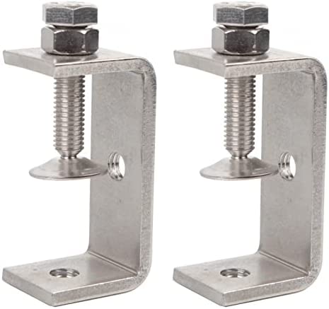 Luluxing Pack Of 2 Heavy Duty C Clamp 304 Stainless Steel C Clamp 65MM/2.6Inch Wide Jaw Opening Tiger Clamp Woodworking Clip