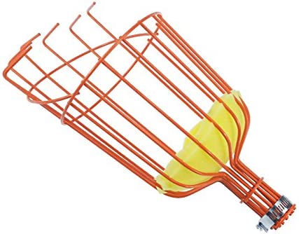 MANMAOHE Detachable Fruit Catcher for Trees Metal Fruit Picker Tool with Hooks Fruit Picking Basket with Blades Fruit Harvester Hook for Apple Pear Farmhouse