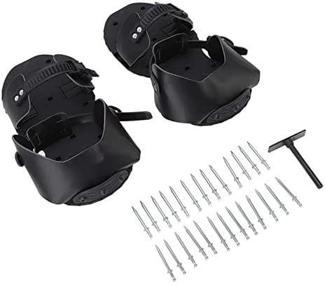 Manual Lawn Aerators, Effective Garden Spike Sandals Labor Saving Black with Fixing Buckle for Courtyard