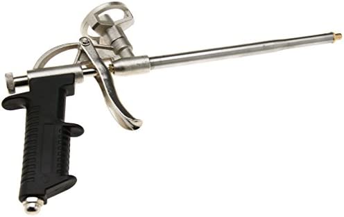 kengbi Ergonomically Designed Caulking Gun 1 Set 45cm Pneumatic Glue Gun Glass Air Cartridge Caulking Gun with Regulating Valve, Caulk Nozzles Silicone Sausages Glue Gun