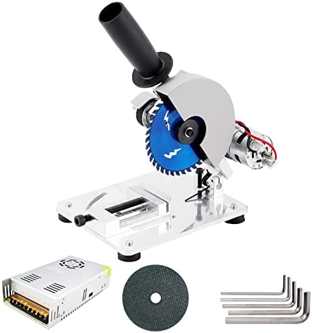 Mini Table Chop Saw, Portable Small Miter Cut Off Saw for Crafts, 0-45° Angle and Height Adjustable, with 360W 30A Power Supply, for Thin Iron, Copper, Stainless Steel Sheet, Hardwood, Acrylic Cutting