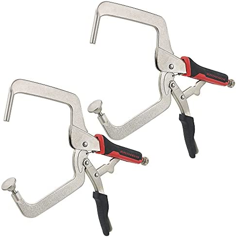 Monster & Master Woodworking Pocket Hole Clamp 2 Pack, Quick Release 11 inch Right Angle Clamp, MM-WWC-003×2.