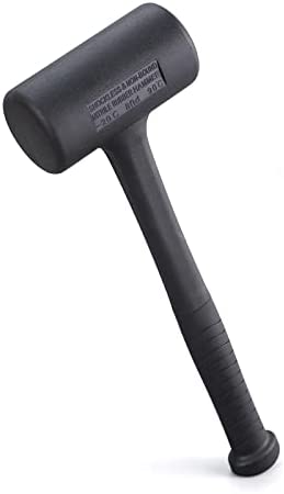 Morden Fort Rubber 3.5lbs Dead Blow Hammer, Professional Mallet Tool Black