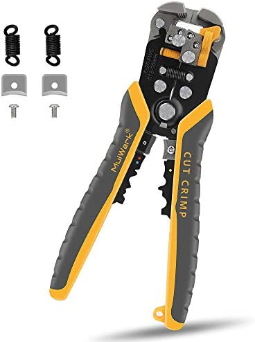 MulWark 3 in 1 Automatic Self Adjusting Wire Stripper/ Cutter/ Crimper, 8 Inch Multi Pliers For Electrical Wire Stripping, Cable Cutting, Crimping Tool from 8 AWG to 30 AWG