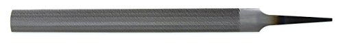 Nicholson Half-Round Hand File Without Handle, Double Cut, American Pattern, Bastard Cut, 10″ Length