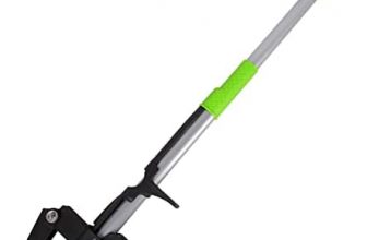 ORIENTOOLS Garden Weeder, Stand-up Steel Weeding Root Puller, Labor Saving Dandelions Remover Tool with 4 Claws, 39 Inch Long Handle