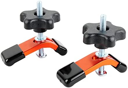 O’SKOOL 2 Pack Mini Hold Down Clamps Kit, 3-1/3” L x 1” Width T-Track CNC Router Clamp