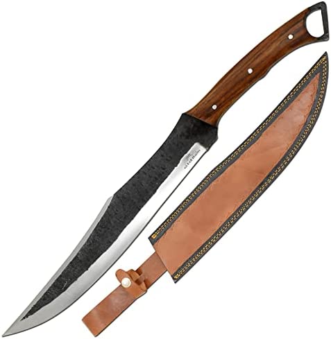 Old Ram Fixed Blade Full Tang 1075 High Carbon Steel Hunting Machete Comes with Sheath