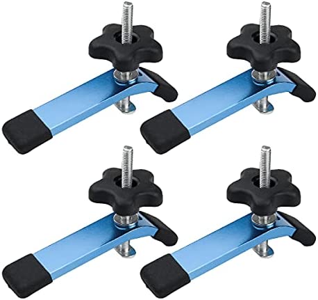 POWERTEC 71168-P2 T-Track Hold Down Clamps, 5-1/2” L x 1-1/8” Width, Set of 4