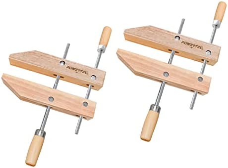 POWERTEC 71524 Wooden Handscrew Clamp – 10 Inch | Hand Screw Clamps for Woodworking, 2PK