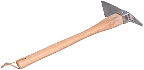 Pick Axe, Light Weight Small Volume Hoe Garden Tool Stainless Steel Wood Material Simple Practical for Courtyard for Pot Culture for Gardening