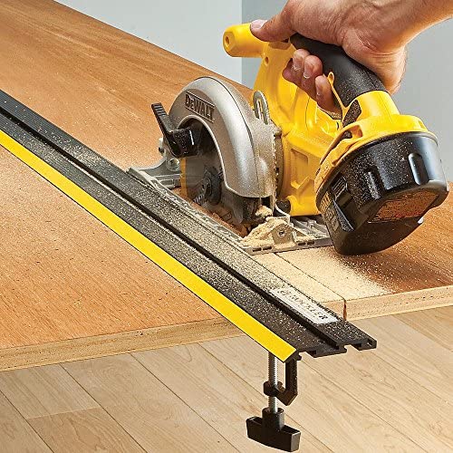 Rockler 52” to 104” Low Profile Straight Edge Clamps for Woodworking w/ Extension Tool, 4 Screws, Nuts, & Bolts – 2 Straight Cut T Track Clamp & Handle for Router or Circular Saw Guide