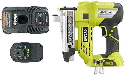 Ryobi One+ Plus 18 Volt Air Strike 23 Gauge 1-3/8in Cordless Headless Pin Nailer P318, Battery and Charger Combo Kit (Bulk Packaged) (Renewed)