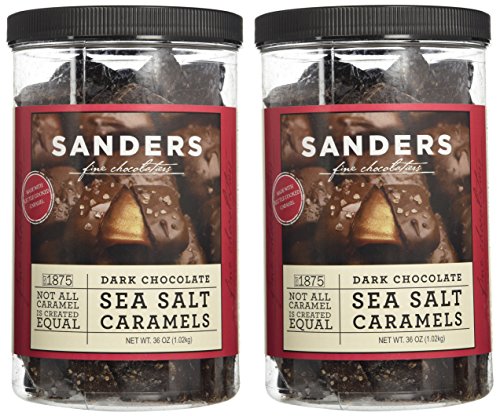 Sanders Dark Chocolate Sea Salt Caramels – 36 Oz (Value 2 Pack)