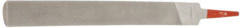 Simonds Hand File, American Pattern, Double Cut, Half-Round, Fine, 10″ Length, 15/16″ Width, 9/32″ Thickness
