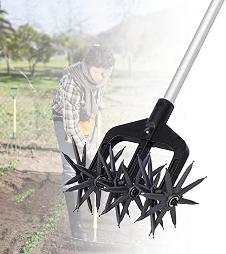 Suerthy Garden Tiller, Adjustable Cultivator & Rotavator to Break Up Soil for Lawn, Vegetable Patch & Allotment, for Lawn, Vegetable Patch & Allotment
