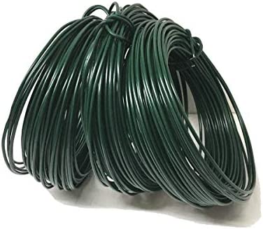 Sweet Online Deal 45M (147 Foot) Garden Wire Dark Green Coated Plant Twist Tie Garden Plant Training Wire