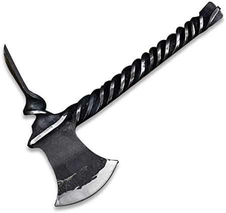 Sword Warrior Hand Hoe Axe-12in Garden Pick Mattock Hoe,Pickaxe Heavy Duty Pick Axe Hand Tool for Transplanting Digging Planting Loosening Soil Camping or Prospecting with Full Tang Handle,80038