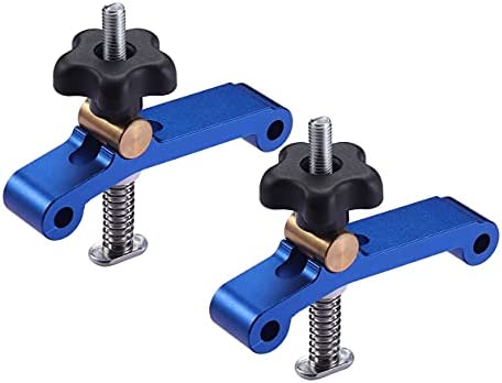 T-Track Hold Down Clamp Kit, 2pcs CNC Router Clamps for Woodworking and Metalworking – High Strength Aluminum Alloy 6063 – 4.4″Lx1.2″Wx4.7″H – ACEgoes