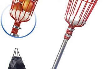 TALITARE Fruit Picker Tool, 8 ft Fruit Picker Tool with Stainless Steel Pole, Fruit Picking Equipment for Getting Fruits