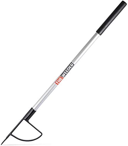The Weeder – Standing Plant Root Remover and Weed Puller – Lightweight and Durable Metal Design with Aluminum Shaft and Steel Claw – Easy on Your Back and Knees, Hard on Pesky Weeds
