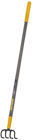 True Temper 2862100 4-Tine Forged Cultivator with 54 in. Hardwood Handle with Cushion Grip