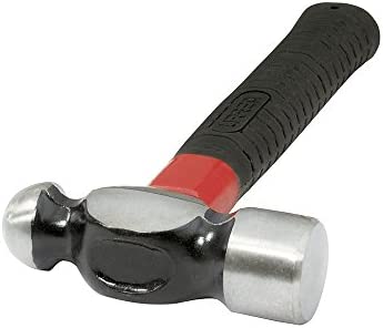 URREA Ball Pein Hammer – 32oz Striking Tool with Forged and Machined Head & Ergonomic Fiberglass Handle – 1332FVS