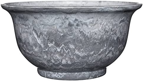 Venetian Deep Bowl 12.5″ Planter, Gray Granite
