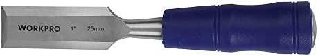 WORKPRO W043003 1” Wood Chisel – Wood Carving Chisel with Heavy-Duty Design, Hardened and Tempered Steel Blade, Woodworking Chisel for Use with Hammer or Mallet