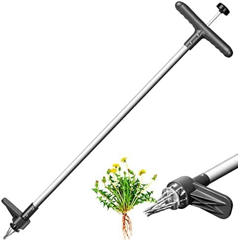 Walensee Upgraded Weed Puller, Stand Up Weeder Hand Tool, Long Handle Garden Weeding Tool with 5 Claws, Hound Weed Puller for Dandelion, Standup Weed Root Pulling Tool and Picker, Grabber (1 Pack)